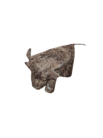 Petit Taureau de décoration en peau de vache ou en cuir de vachette
